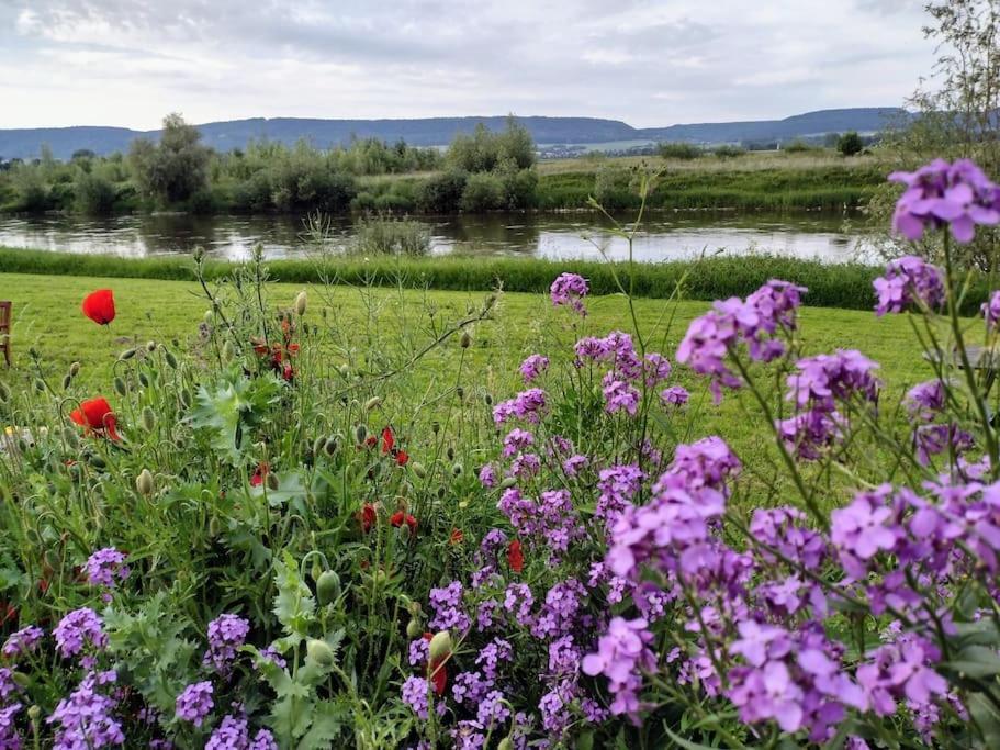 Ferienwohnung Mit Weserblick Und Kamin Hessisch Oldendorf Luaran gambar